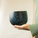 Tigela Cantante Caldeirão - Cogumelo Mágico - Azul (15cm)