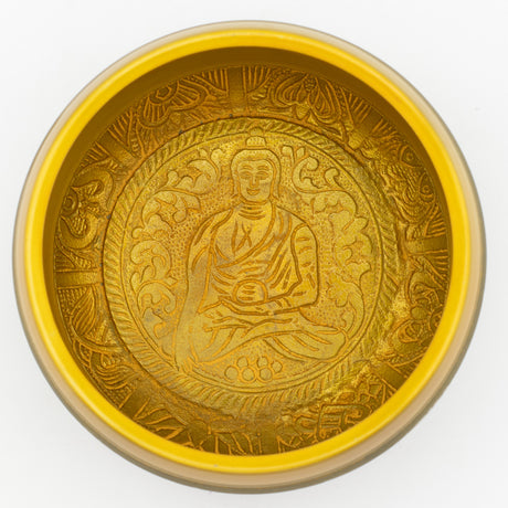 Suuri alumiininen laulukulho - Buddha Elämänpuu - Kuparinvärinen (19 cm)