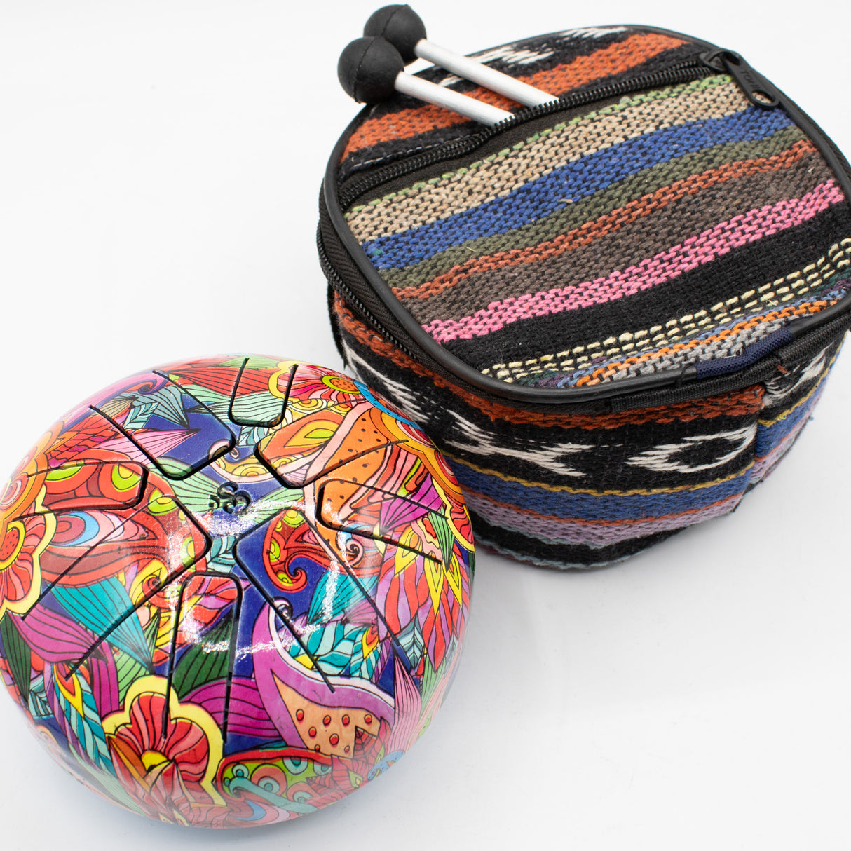 Kleine Hapi-Trommel Psychedelic – 13 × 9 cm