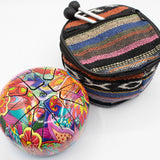 Kleine Hapi-Trommel Psychedelic – 13 × 9 cm