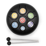 Low Med Hapi Drum Black Chakra- 14 × 7 cm