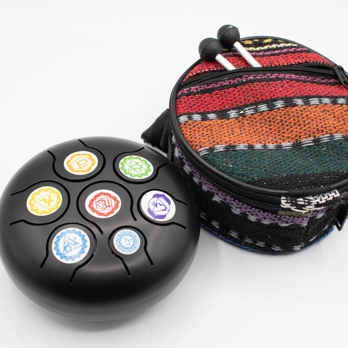 Low Med Hapi Drum Black Chakra- 14 × 7 cm