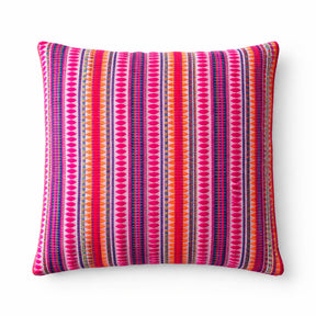 Klasický povlak na polštář - neonové pruhy - 45 × 45 cm