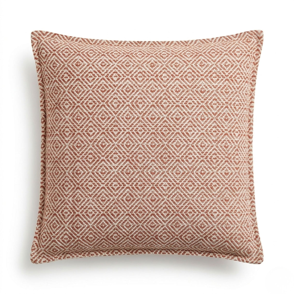 Classic Cushion Cover - Burgundy Squares - 45 × 45 cm