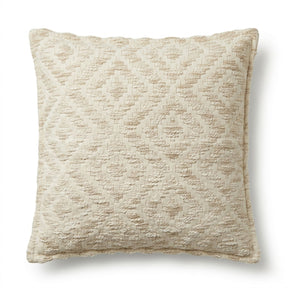 Klasický povlak na polštář - neutrální geometrický vzor krémový - 45 × 45 cm