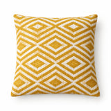 Klasyczna poszewka na poduszkę - Musztardowe diamenty - 45 × 45 cm