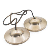 Tingsha Tibetano Tradicional em Latão Premium - Simples - aprox. 7,5 cm (345 g)