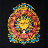 Ikonická klasická taška přes rameno - Zodiac Sun - černá 6oz