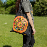 Iconic Classic Tote Bag - Luna Alchemy Wheel - Black 6oz
