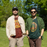 T-shirt Nomad Sari in cotone stonewashed - Mandala del drago - Marrone scuro - Taglia Small