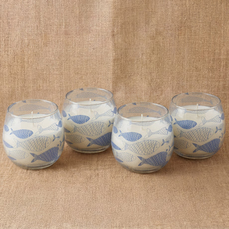 Velas en frasco pequeño de vidrio - Brisa marina