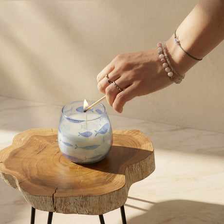 Velas en frasco pequeño de vidrio - Brisa marina