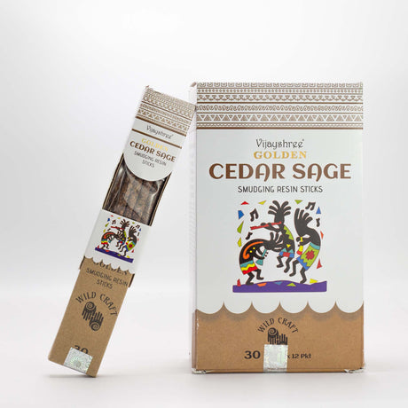 Gyanta füstölő pálcikák arany cédrus zsálya 30g