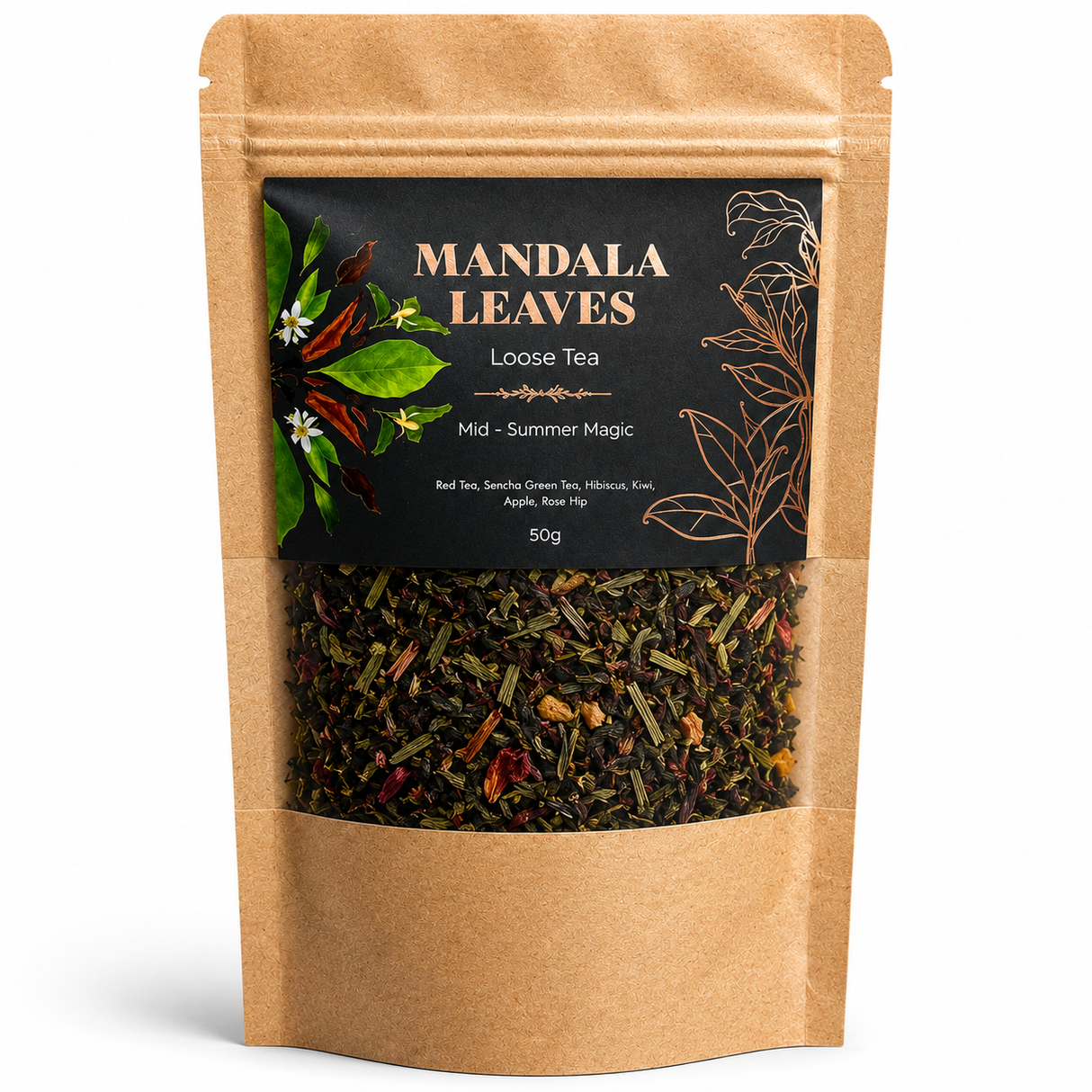 Piros és zöld tea eper kivi 50g