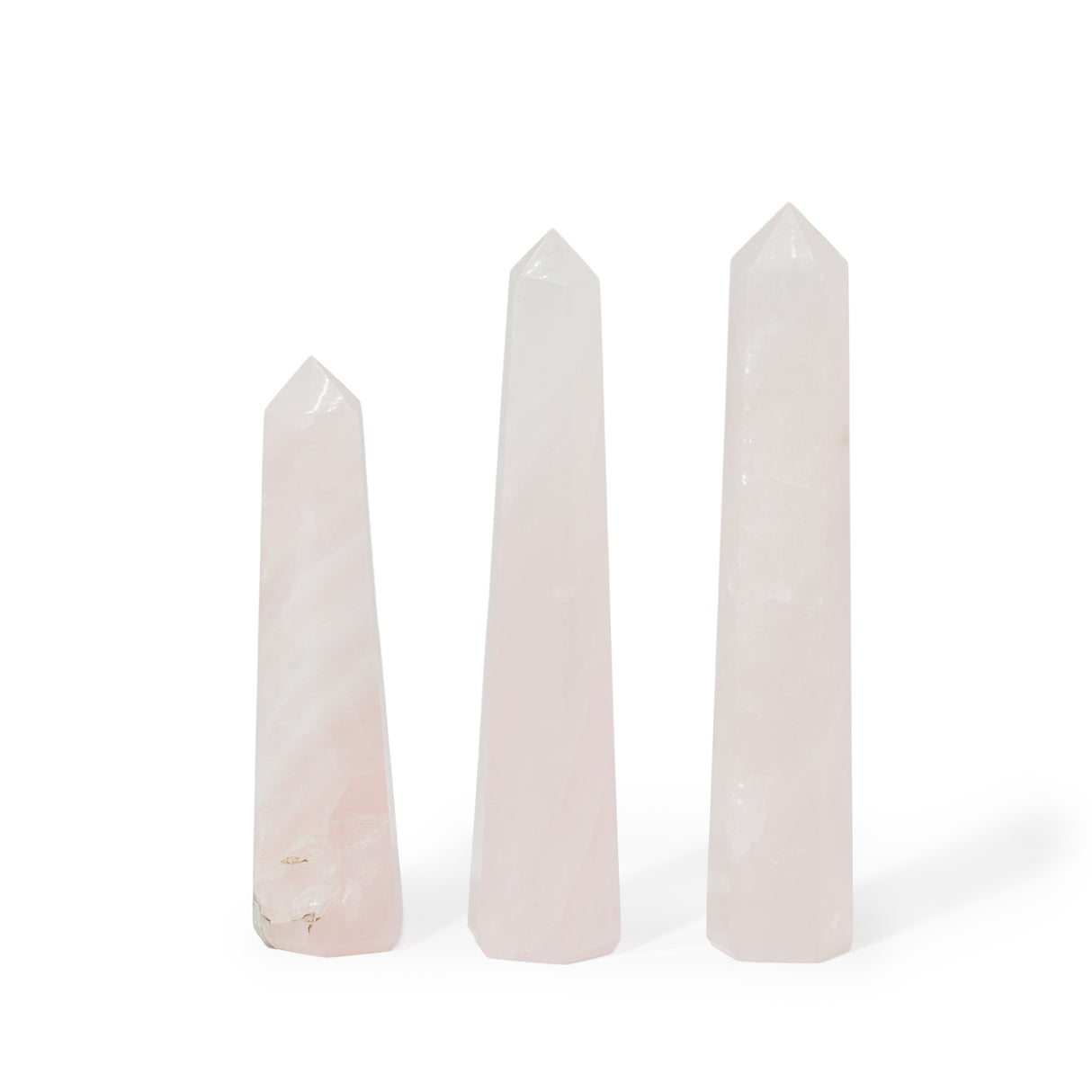 Šestihranný obelisk z růženínu, přibližně 11 cm