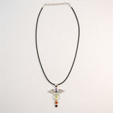 Pendentif Dévotion Indien - Plaqué Argent (cordon 45 cm) - Ange Chakra