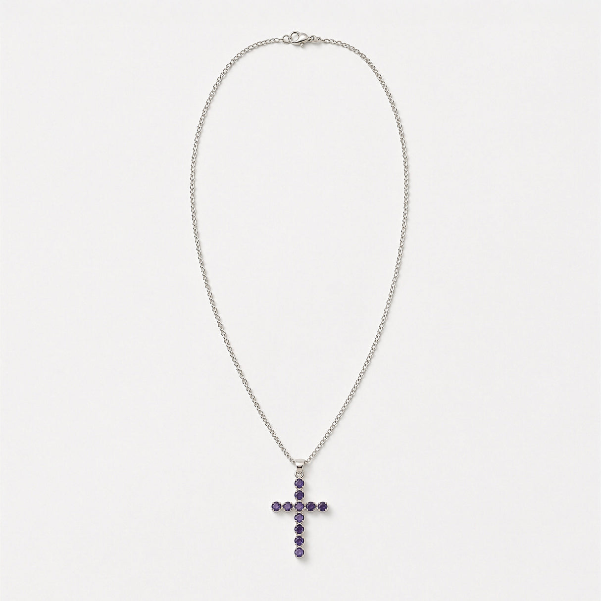 Pendente Devocional Indiano - Banhado a Prata (Corrente de 45cm) - Crucifixo Ionite