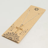 Pendente Devocional Indiano - Prateado (Corrente de 45cm) - Crucifixo de Citrino