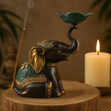 Porta incienso y porta velas Elefante mediano