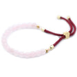 18K Gold Plated Gemstone Bordeaux String Bracelet - Rose Quartz - SHAMTAM.COM