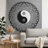 Copriletto e Tappeto da Parete Yin Yang, Cotone Doppio