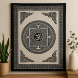 Katoenen Sprei Wanddecoratie, Enkele Om Mandala Mono