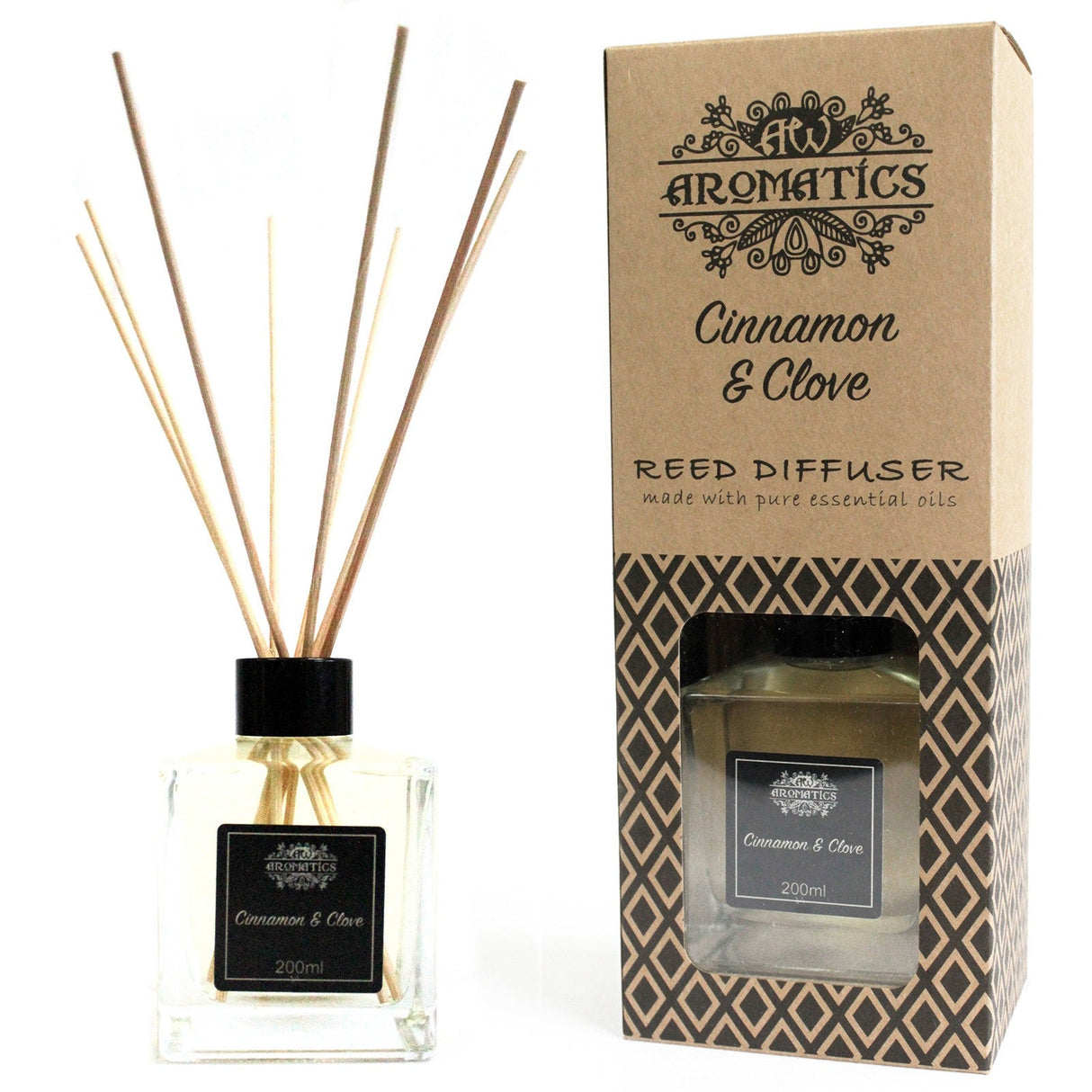 Cinnamon & Clove Reed Diffuser Essential Oil 200ml - SHAMTAM.COM