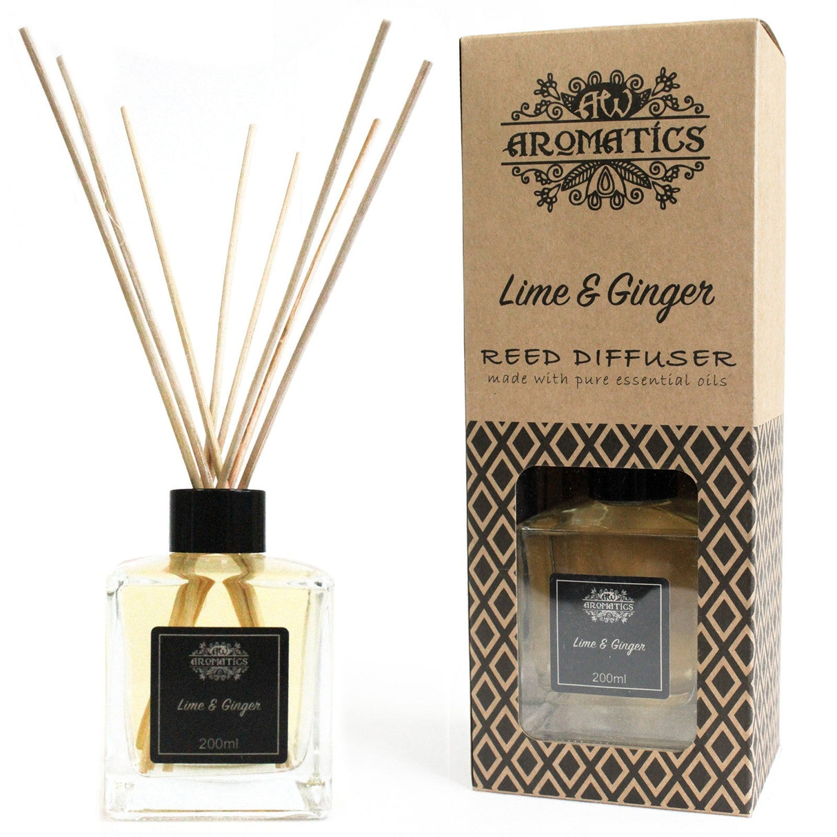 Lime & Ginger Reed Diffuser Essential Oil 200ml - SHAMTAM.COM