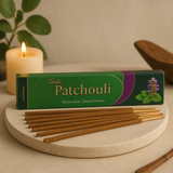 Patchouli kézzel sodort masala füstölőpálcikák, 12 pálcika