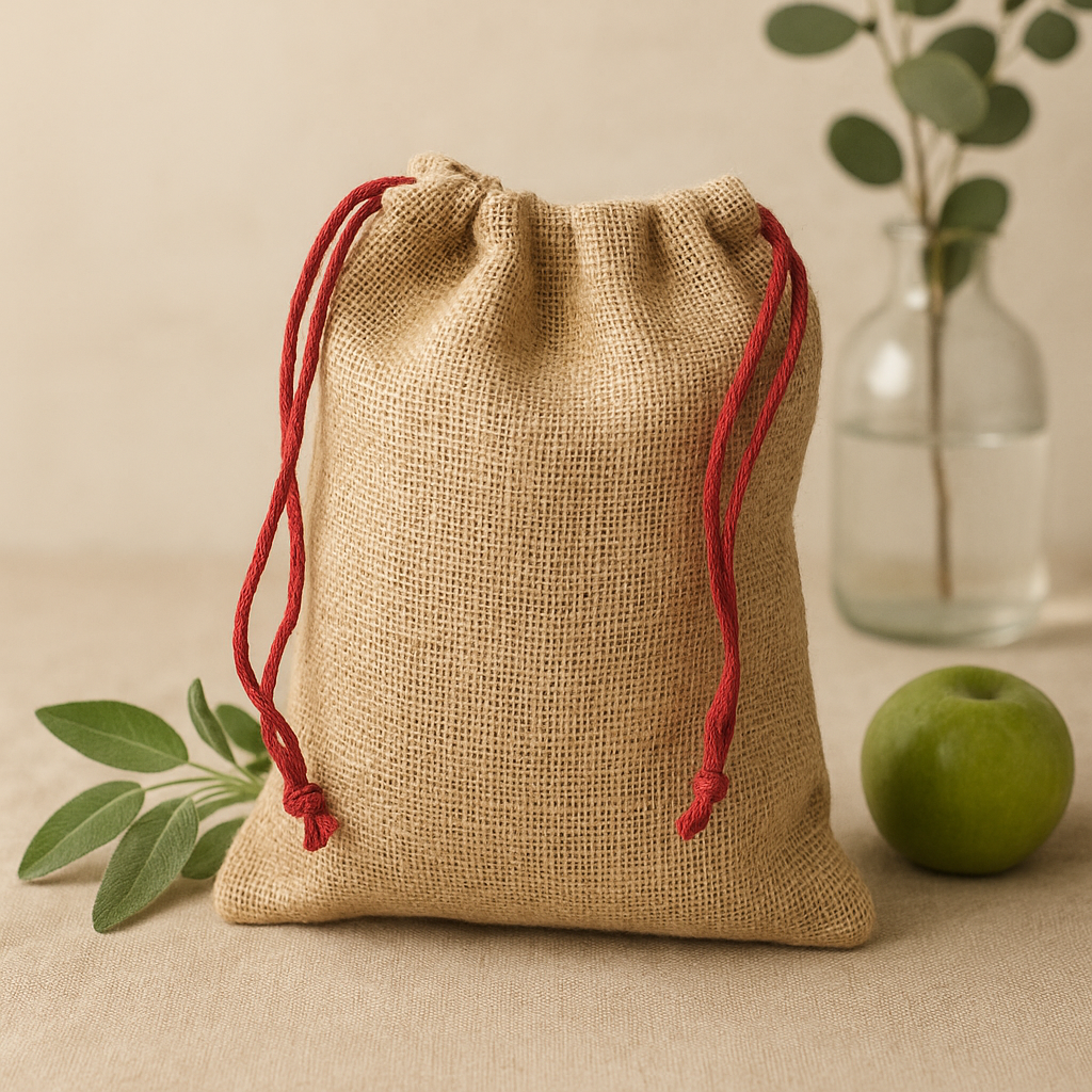 Small Jute Drawstring Gift Bag 180 x 220mm