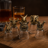 Antique Bronze Animal Shot Glasses Set 50ml (6)