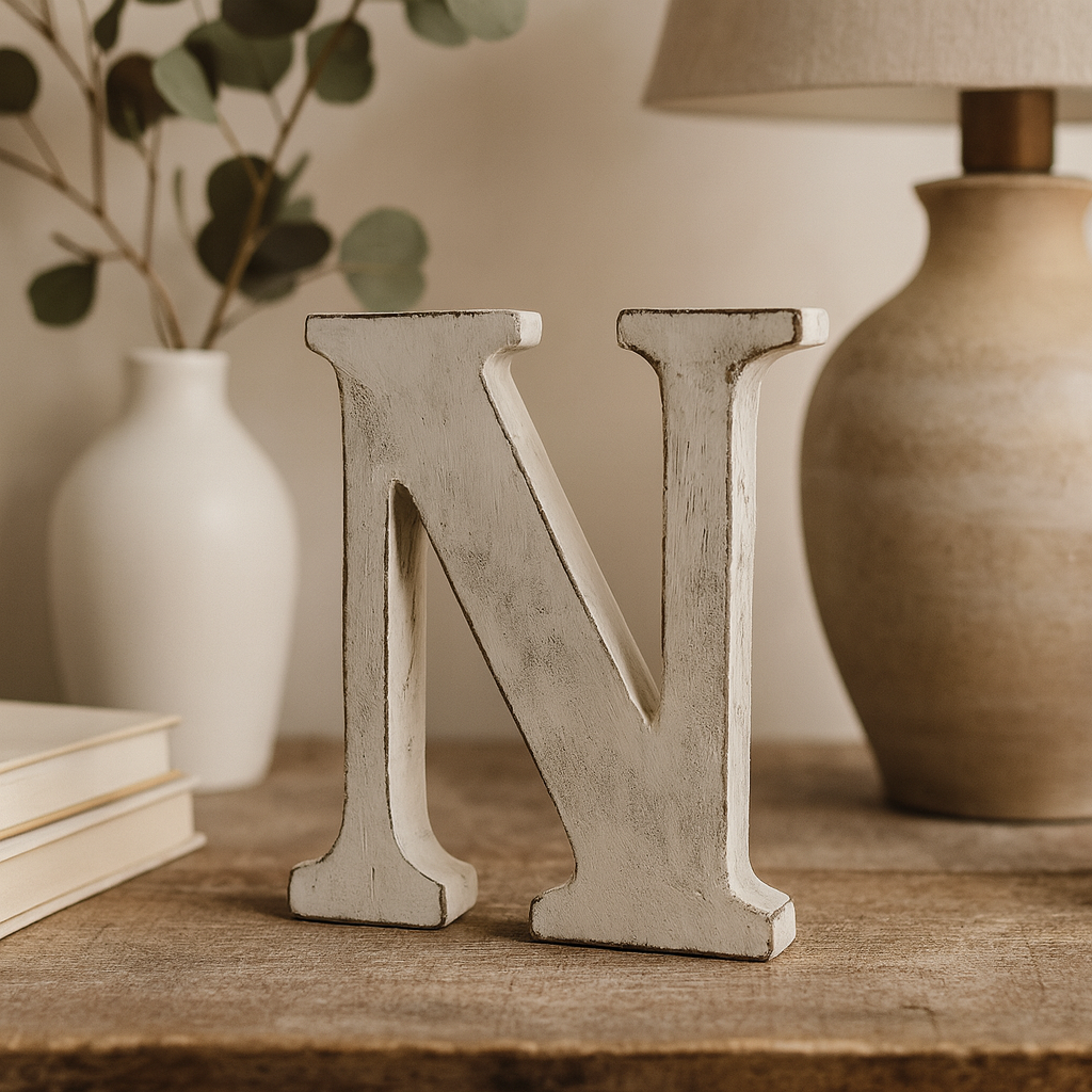 Letra de Madeira N
