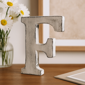 Wooden Alphabet Letter F, Wooden Letter