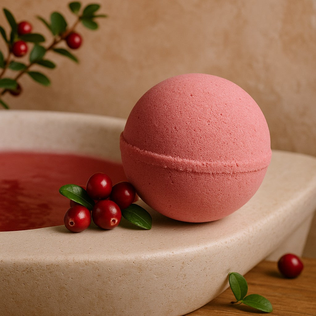 Brusinková koupelová bomba 180g