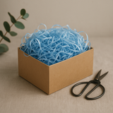 Himmelblaues geschreddertes Papier – (0,5 kg)