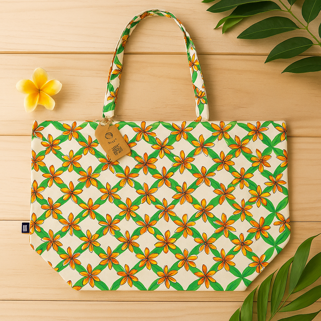 Bolsa de algodón - Frangipani