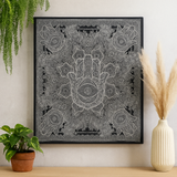 Överkast och väggbonad - Dubbel bomulls Hamsa