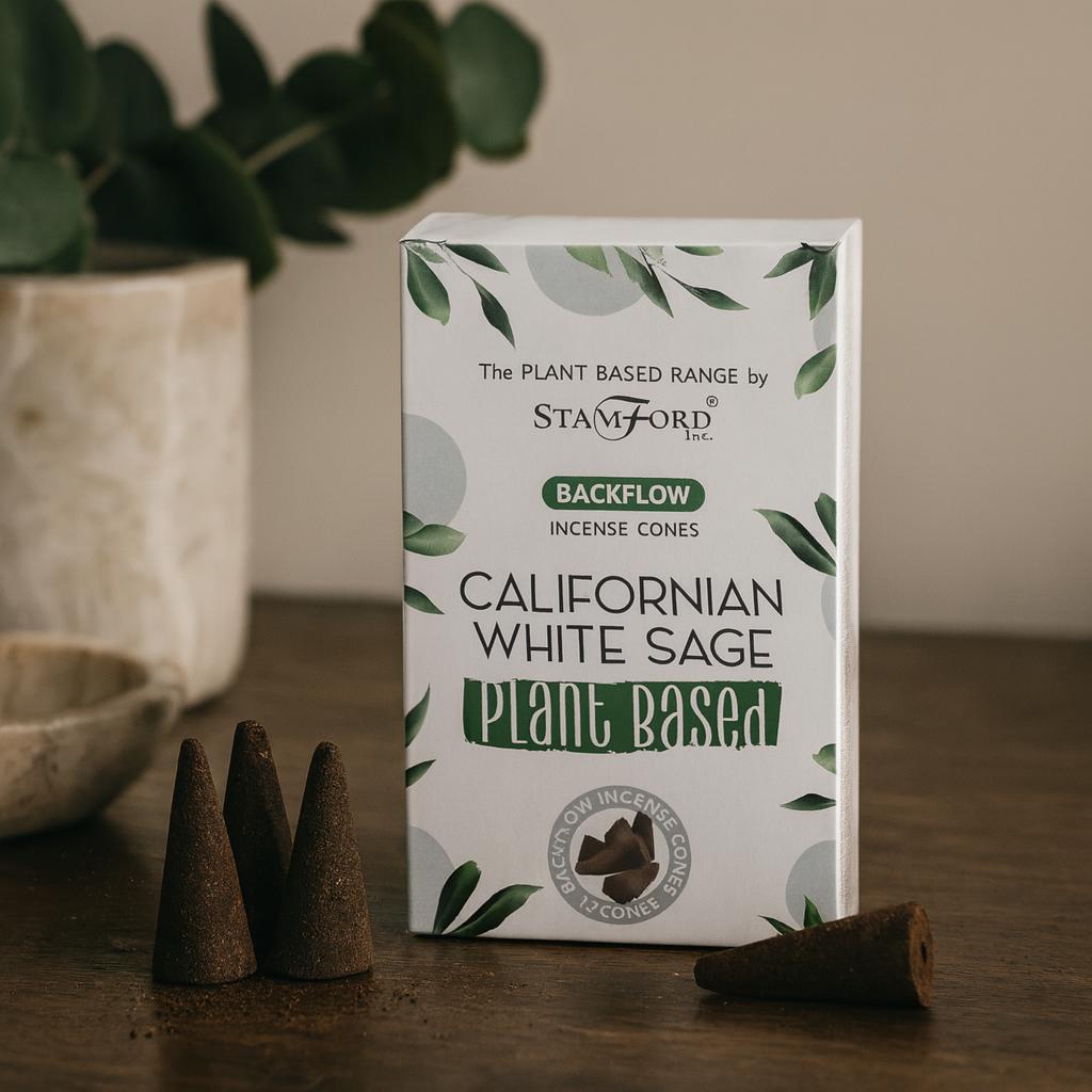 Conuri de tămâie cu flux invers Californian White Sage, pachet de 12