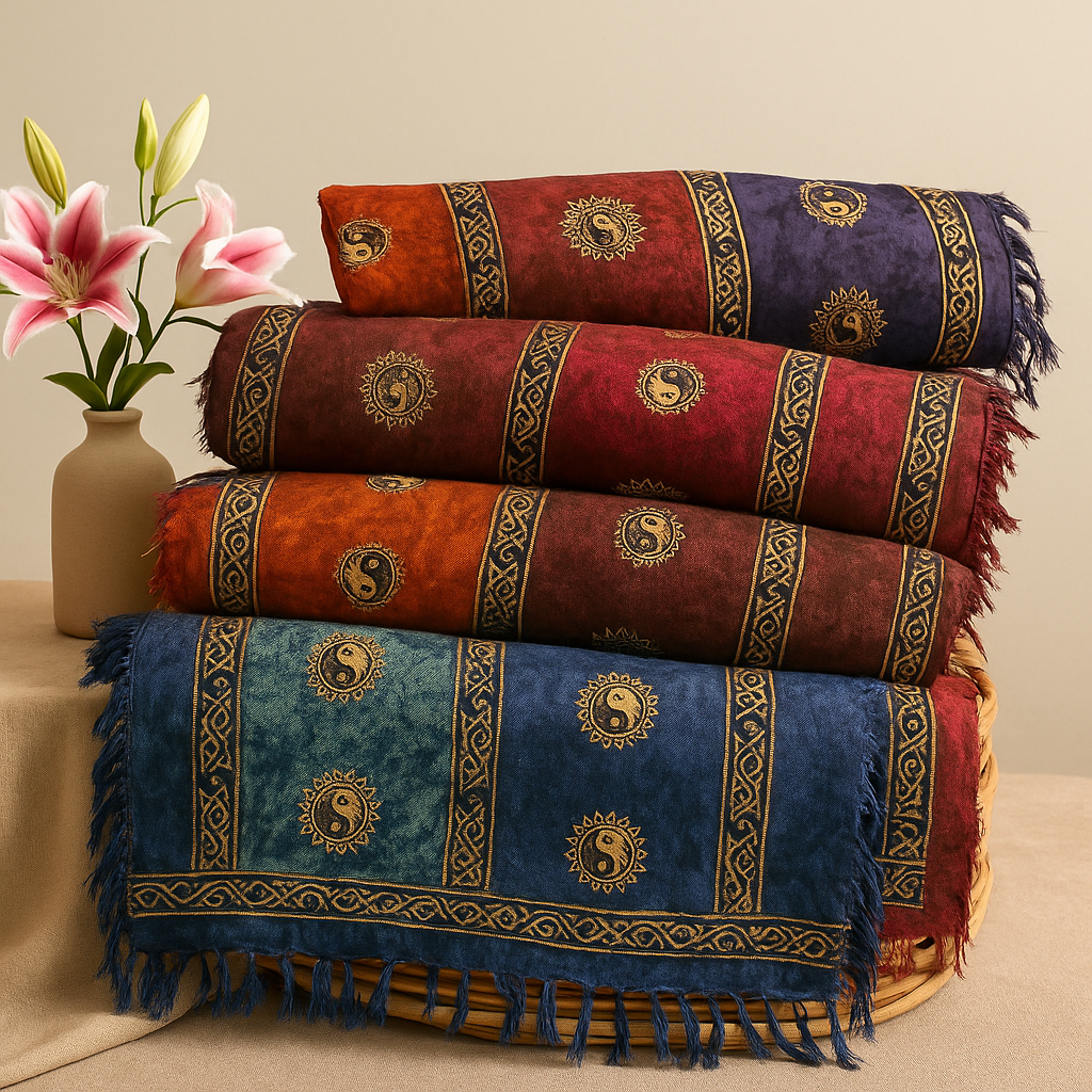 Yin Yang Sarongs, Set Of 4 Assorted Colors
