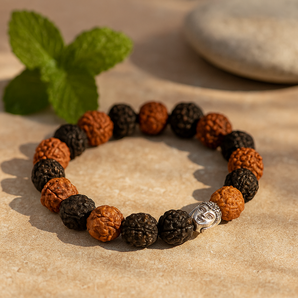 Βραχιόλι Rudraksha Mala Μείγμα Βούδα