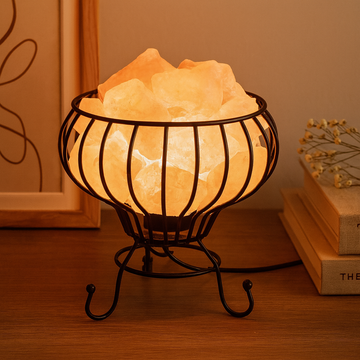 Himalaya Saltlampe Brazier Sæt 3kg Hvide Klumper
