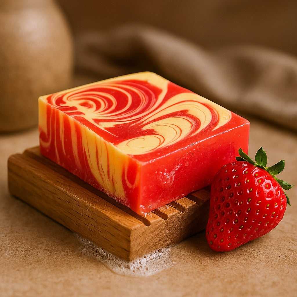 Barretta di Sapone alla Fragola 100g Artigianale