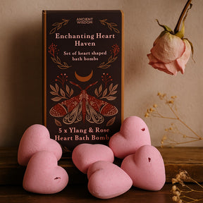 Bath Bomb Gift Set Heart 5-Pack, Bath Bombs