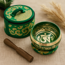Singing Bowl Gift Set, Green, Singing Bowl Set