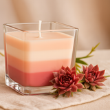 Cactus Flower Jar Candle - Rainbow