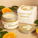 Scented Soy Wax Tin Candle, Moroccan Roll