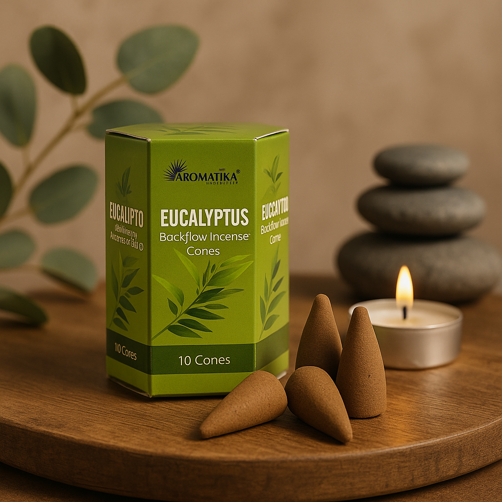 Eukalyptus-Backflow-Räucherstäbchen - 10er-Packung Masala