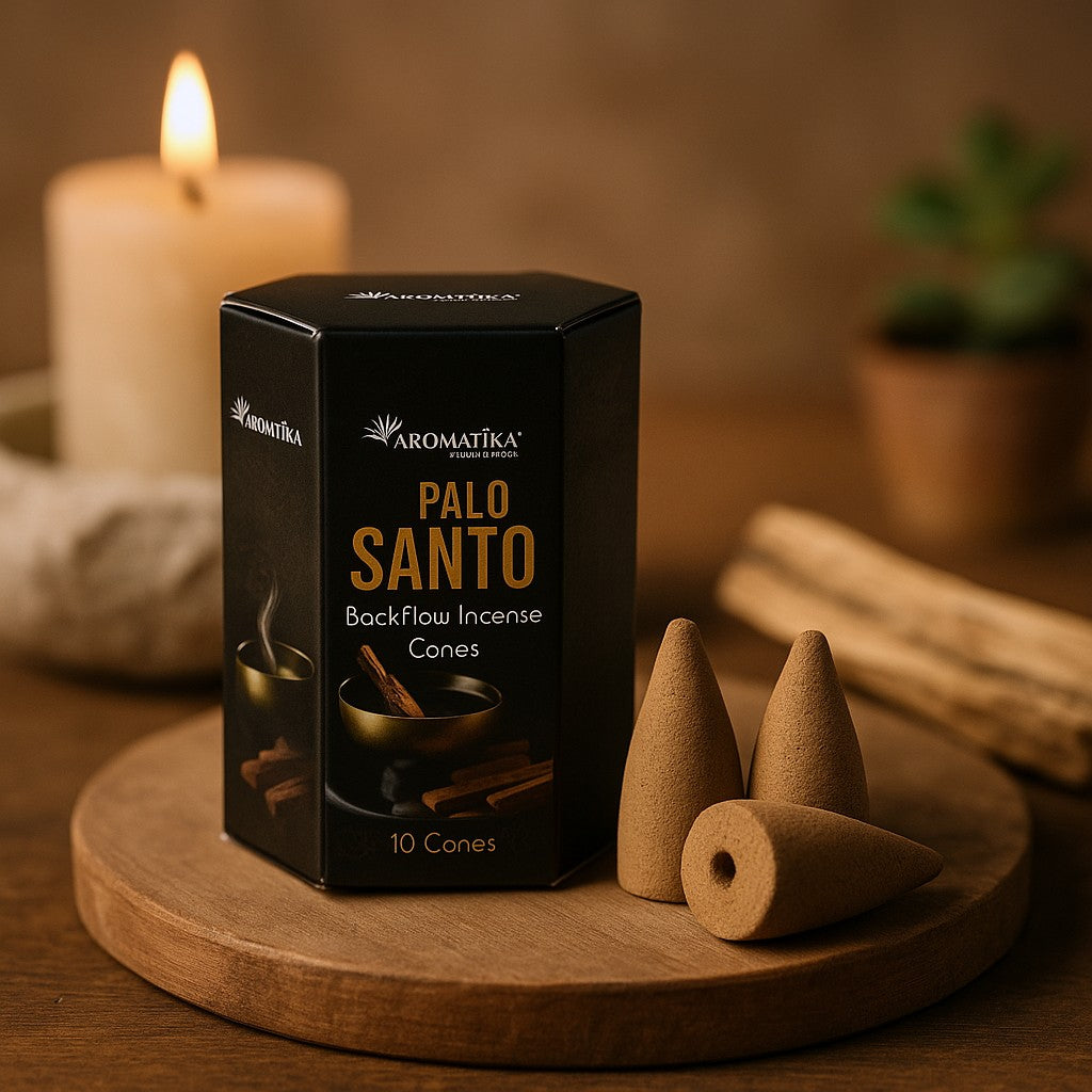 Conuri de tămâie cu flux invers Palo Santo Masala 10 conuri