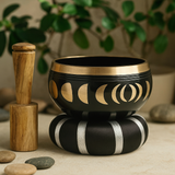 Sada zpívajících misek Fáze měsíce černá 10.7cm