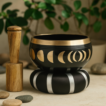 Singing Bowl Set Moon Phase Black 10.7cm